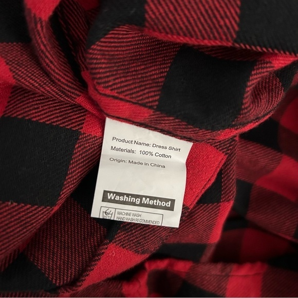 NWT Emiqude Red and Black Flannel | Size L - Picture 5 of 5